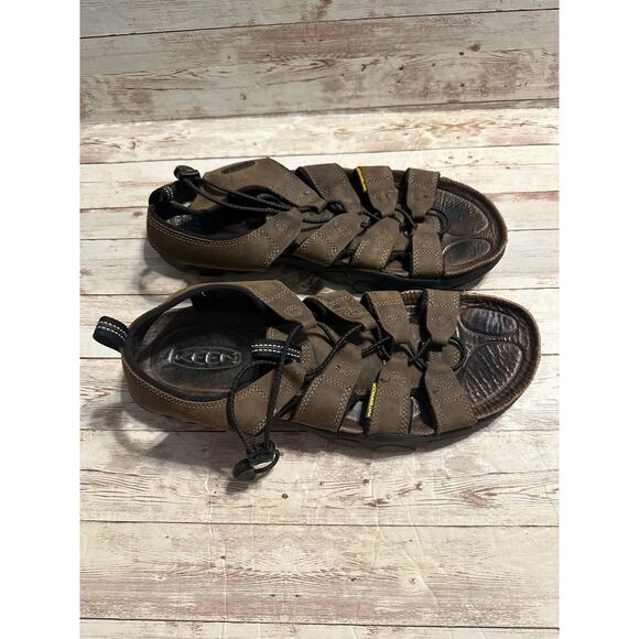 Keen Daytona Fisherman Sandals Men's Size 12 Brown Leather Upper Waterproof Sole - Picture 4 of 8